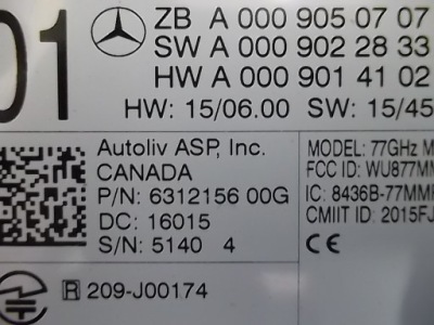 Mercedes a0009050707 новый faktura vat радар датчик фото №1