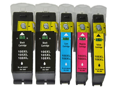 5x TUSZE DO DRUKARKI LEXMARK 100XL 105XL 108XL