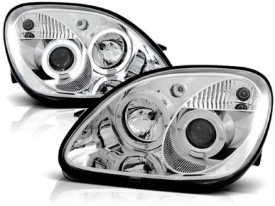 Лампы mercedes slk r170 96-04r кольца led хром + лампочка бесплатно фото №1