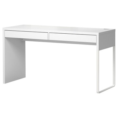 IKEA MICKE biurko z szufladami 142x50 cm BIAŁY