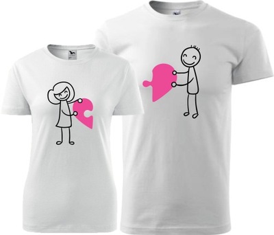 Walentynki koszulki PAR Prezent Puzzle Serce 5XL