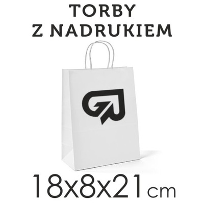 TORBY, PAPIEROWE 18x8x21 cm, TOREBKI Z NADRUKIEM