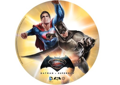 Opłatki na tort GRUBY Batman Superman