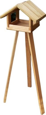 Drewniany karmnik dla ptaków plus stojak 100 cm