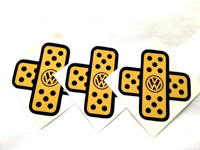 PLASTER Volkswagen złoty naklejka sticker