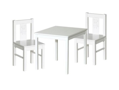 IKEA ZESTAW KRITTER stolik+2 x krzesełko BIAŁY