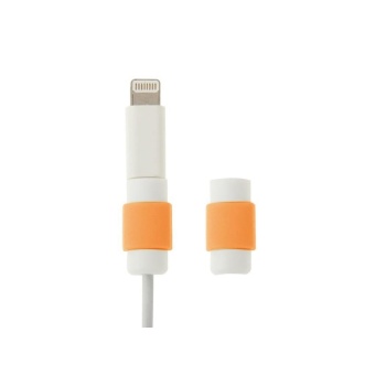 OSŁONKA na KABEL Lightning USB Apple iPhone POMARA