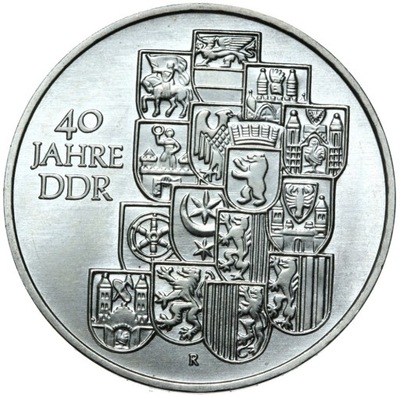 DDR - 10 Marek 1989 A - 40 LAT DDR - MENNICZA UNC