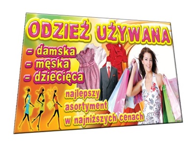 BANER REKLAMOWY ODZIEŻ NOWA I UŻYWANA wyprzedaż