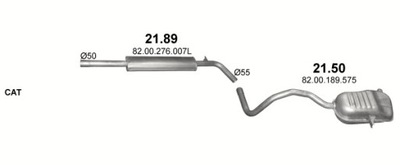 POLMOSTROW 21.89 POT D'ÉCHAPEMENT CENTRAL - milautoparts-fr.ukrlive.com