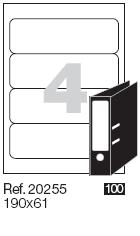 SINEL 20255 etykiety samoprzylepne A4 190x61mm