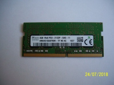 PAMIĘĆ RAM 8GB 2x4GB 1Rx8 PC4-2133P- DDR4-2133