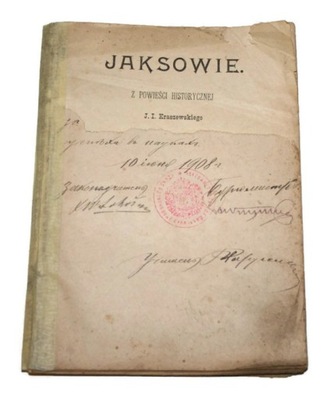 Kraszewski Bracia Zmartwychwstańcy JAKSOWIE 1898