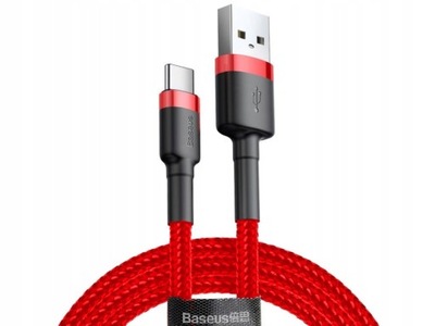 BASEUS KEVLAR WZMOCNIONY KABEL DO ŁADOWANIA 2A 2M USB C TYPE C