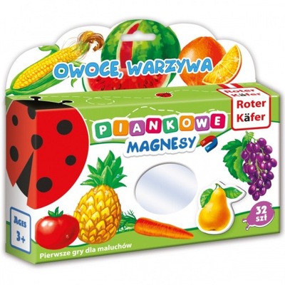 Magnesy piankowe owoce warzywa edukacyjne dla dzieci