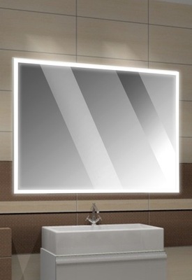 LUSTRO LED w RAMIE AL, 120x80 cm mocne oświetlenie