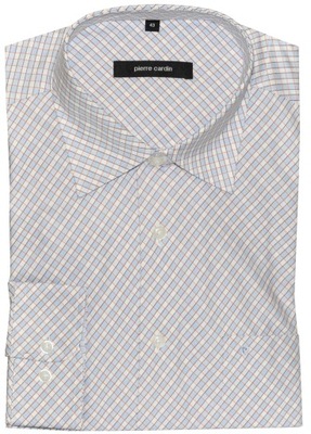 Elegancka męska koszula XL 43 Pierre Cardin kratka