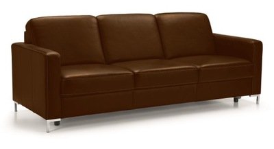 SOFA 3F BASIC ETAP SOFA SKÓRA BRĄZOWY HIT