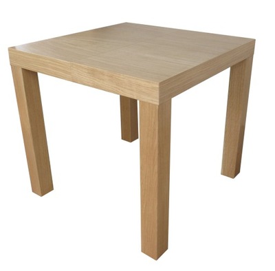 Dębowy kwadratowy stół 90x90 +2x50 rozkładany 190