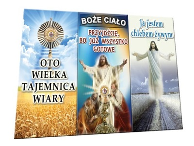 BANER RELIGIJNY 150x75cm ołtarz kościół dekoracja