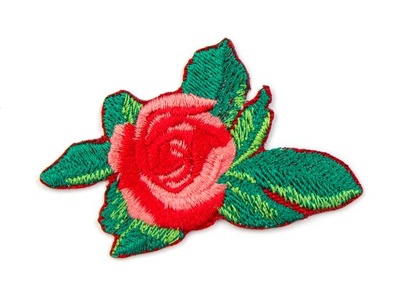 Naszywka naprasowanka termo haft róża róże