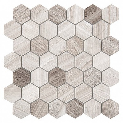 Mozaika DUNIN WOODSTONE GREY HEXAGON 48