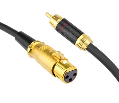 Kabel przewód XLR żeński - RCA cinch Klotz 2m