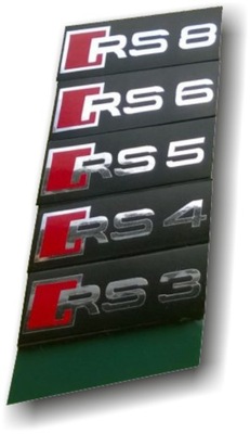 EMBLEMA RS3 RS4 RS5 RS6 RS8 AL VOLANTE AUDI !  