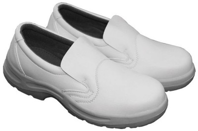 BUTY ROBOCZE PÓŁBUTY SKÓRZANE BIAŁE HACCP 36