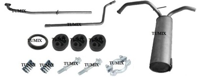 Глушители средний конечный peugeot 107 1.0 b труба !! фото №1