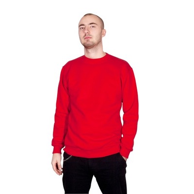 TheCo - Gładka bluza bez kaptura - czerwony - M
