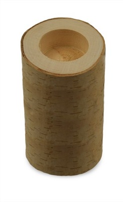 Świecznik drewniany z brzozy na tealighty - 12 cm