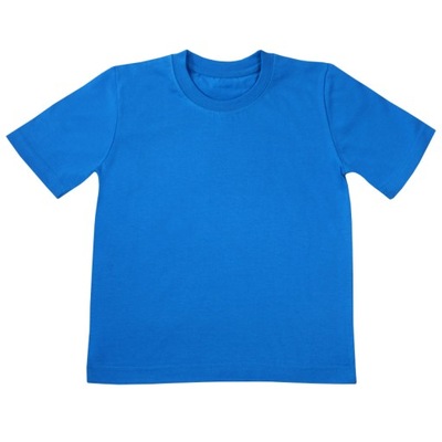 Gładka niebieska koszulka t-shirt *152* Gracja