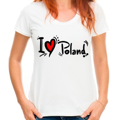 Koszulka Polska I love Poland Kocham Polskę HQ -L