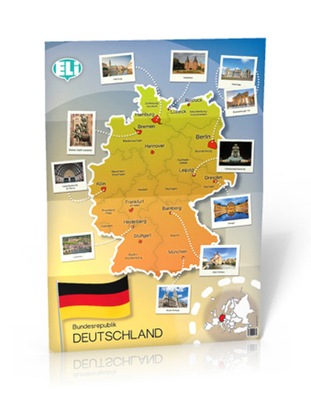 Landkarte Deutschland - Plakat