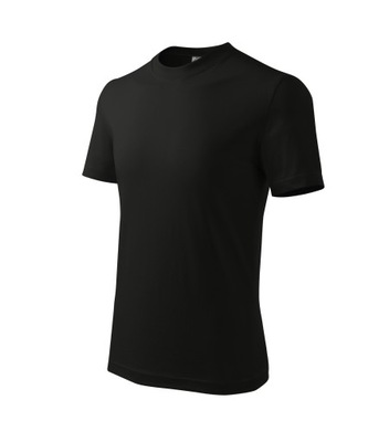 Gładka koszulka dziecięca t-shirt 134-140/czarny