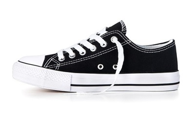 Buty dziecięce TRAMPKI niskie Tenisówki Czarne