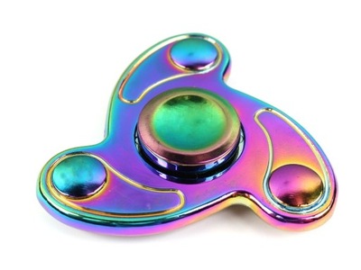 HAND FIDGET SPINNER tęcza SPINER metalowy