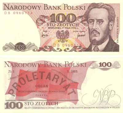 100 zł Waryński seria RM - 1988 - UNC z paczki