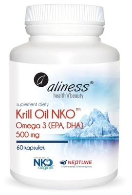 ALINESS Krill Oil NKO Omega3 Olej z Kryla 60kaps