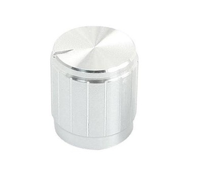 Gałka potencjometra GSL15 alu srebrna H17mm (384