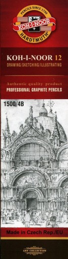 Графитный карандаш с ластиком KOH-I-NOOR 12 шт. В4