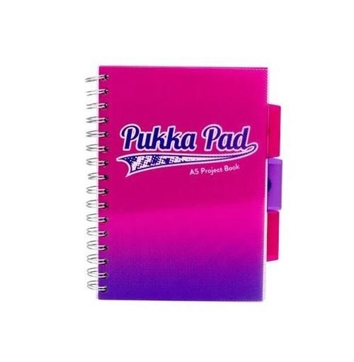 КОЛЕСНАЯ КНИГА A5 PUKKA PAD 200 ВСТАВКИ FUSION РОЗОВЫЙ #