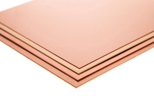 Blacha miedziana miedź Cu formatka 200x200x4mm | arkusz 4mm - 20x20cm