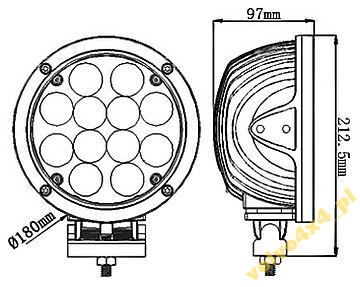 LAMPA REFLEKTOR LED 60W CREE HOMOLOGACJA 12V 24V