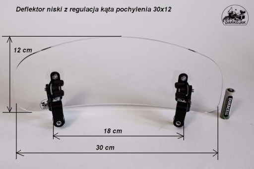 Дефлектор мотоцикла, обтекатель лобового стекла, DARKOJAK 30x14