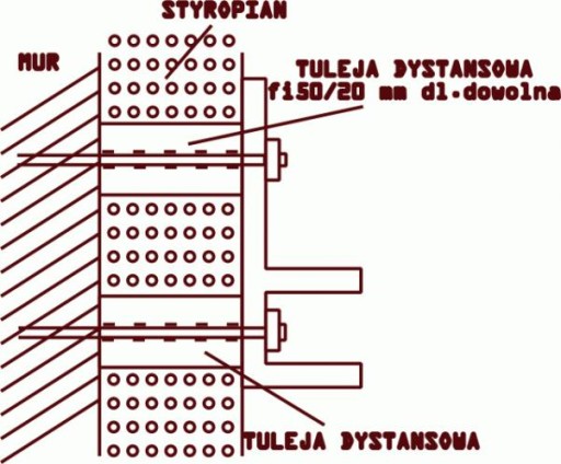 Тент Пластиковая фасадная дистанционная втулка