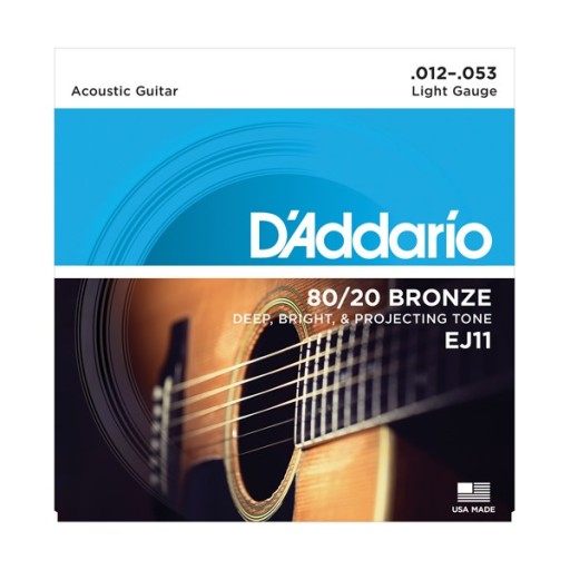 D'Addario EJ11 80/20 Bronze 12-53 НАБОР струн для акустической гитары