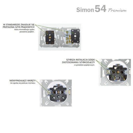 SIMON 54 GNIAZDO Z/U Z KLAPKĄ DYMNĄ SREBRO DGZ1BUZ.43A
