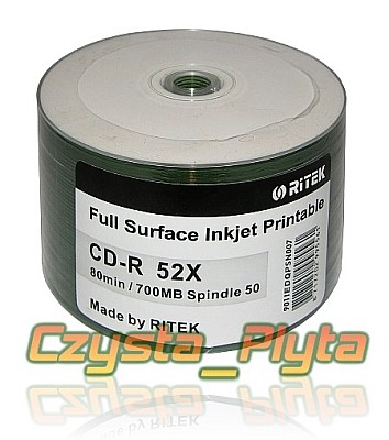 Ritek CD-R Białe Printable - 50 sztuk Traxdata